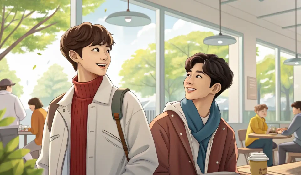 How to Ask About Diet Methods in Korean Two people in a Korean setting discussing health, with one appearing to ask about diet or fitness me...