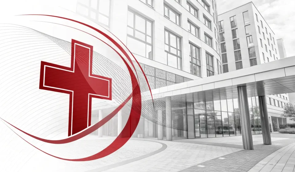 How to Discuss Anaphylaxis in Korean Stylized red medical cross combined with a Korean traditional pattern element, symbolizing the need...