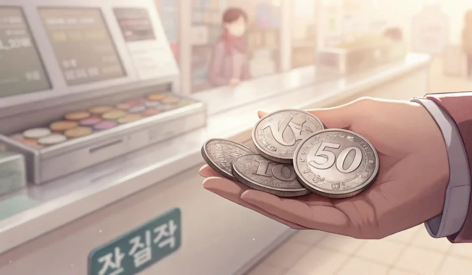 How to Ask for a Refund for a Broken Toy in Korean Hand holding Korean Won coins, symbolizing a refund, with a broken traditional Korean toy blurred in...