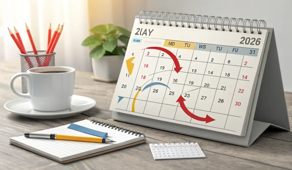 How to Change Travel Accommodation Reservations in Korean Illustration of a calendar indicating date changes, symbolizing modifying travel plans, with a subtl...
