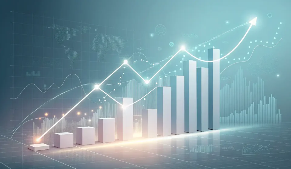 How to Say Data Visualization in Korean Abstract data visualization graphics (charts, graphs) glowing against a minimalist background with s...