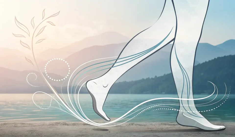 Understanding Calf Reduction Clinics in Korea Minimalist illustration of smooth, elegant leg lines symbolizing calf aesthetics, set against a soft...