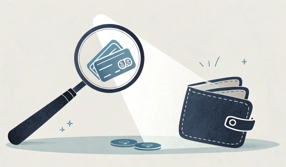 How to Report a Lost Item in Korean Illustration symbolizing searching for a lost item in Korea, showing a magnifying glass over a walle...