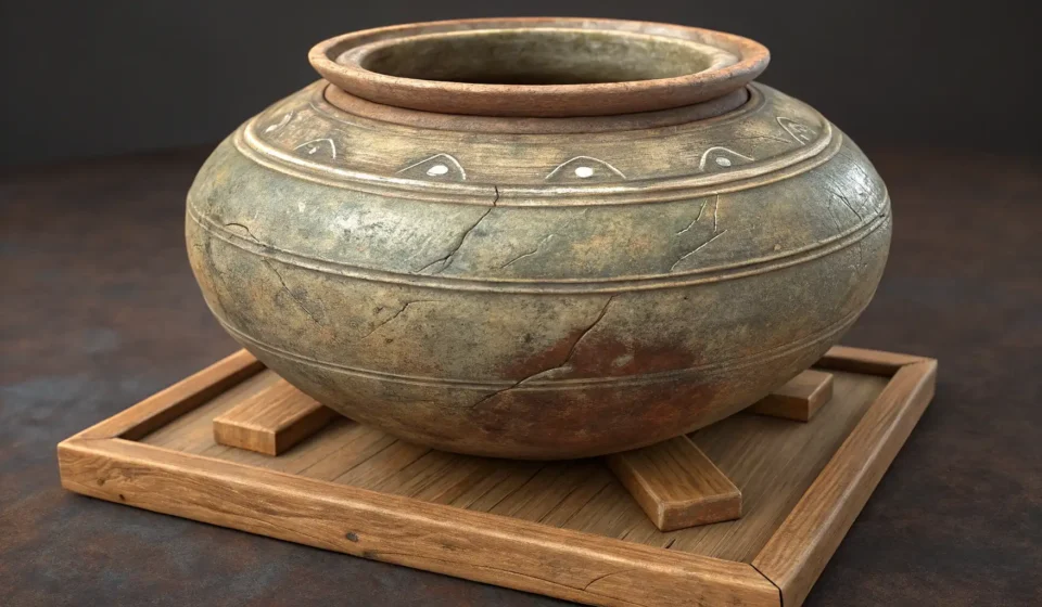 Asking for a Discount on a Damaged Item in Korean A traditional Korean ceramic pot rests on a table at an outdoor market, representing shopping for go...