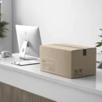 How to Discuss Anaphylaxis in Korean Illustration of a package on an office reception desk, symbolizing inquiring about a lost delivery i...