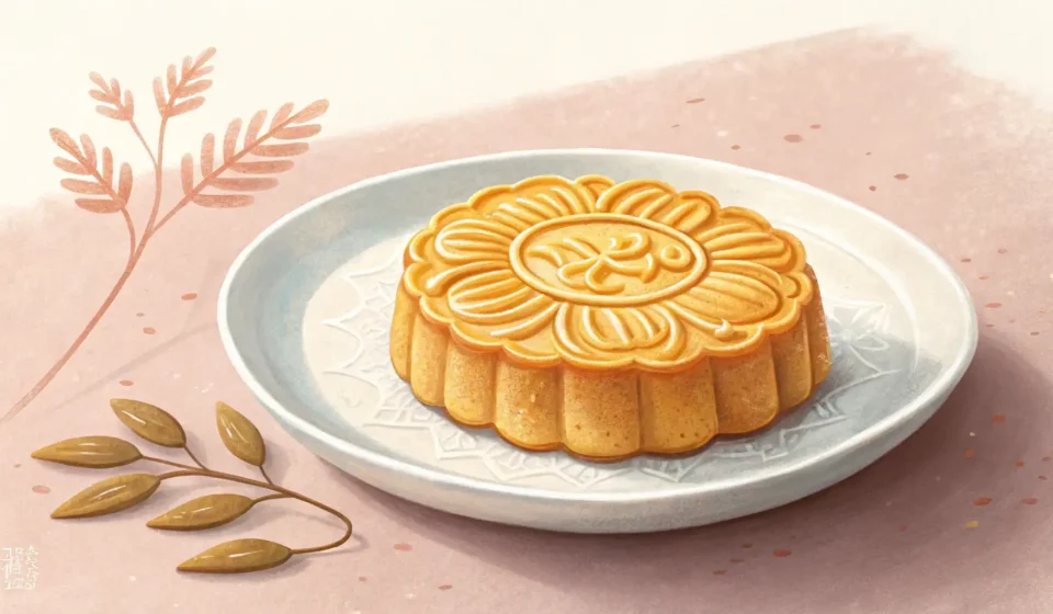 How to Tell Your Child “No More Cookies” in Korean Stylized illustration of a single traditional Korean yakgwa cookie on a simple plate, representing t...