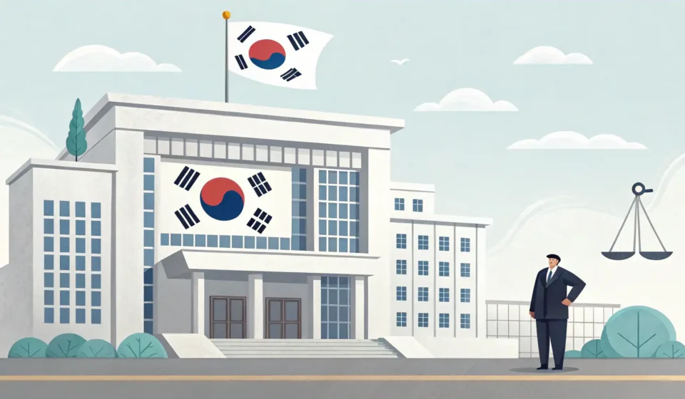 Understanding Registration Tax (Deungrokse) in Korean Illustration of a Korean government office building next to a traditional Korean stamp and document,...
