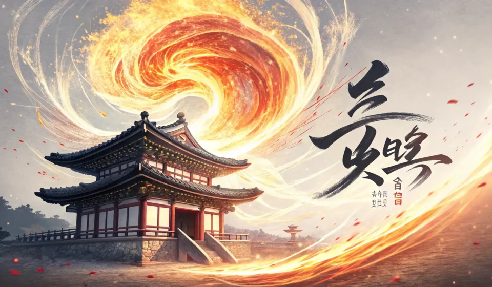 How to Say “A Time-Traveling Artist Negotiating with a Cave Spirit for Time Echo Pigments” in Korean Stylized thumbnail depicting a traditional Korean brush painting swirling, glowing colors like a tim...