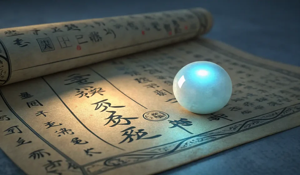 How to Say “A Mermaid Trader Negotiating with a Sea Witch for Shells of Stormlight Glow” in Korean A luminous pearl glowing with blue light sits on an ancient Korean scroll, symbolizing the learning...