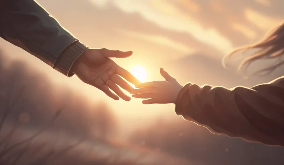 How to Say Palliative Care in Korean Gentle hands reaching in comforting warm light, symbolizing support and palliative care for Korean l...