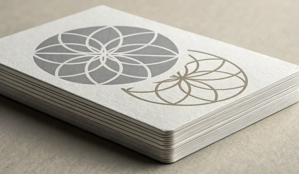How to Request Business Card Printing in Korean Stack of modern business cards on a counter, representing ordering business cards in a Korean settin...