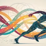 Abstract digital art symbolizing an agile organization with fast-moving lines against a modern Seoul...