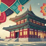 Thumbnail depicting colorful Korean Dancheong patterns intertwined with glowing blue circuits and gr...