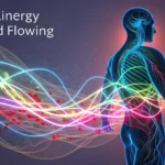 Illustration symbolizing Gi-Hyeol-Sun-Hwan (Korean concept of Qi and blood circulation) showing ener...