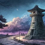 Illustration of Cheomseongdae observatory under a mystical full moon, symbolizing learning complex K...