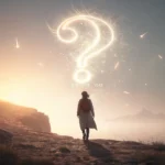 Abstract thumbnail for Korean learning featuring a glowing question mark with subtle Korean design e...