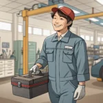A Korean repair technician arrives at a home, symbolizing how to request refrigerator repair service...